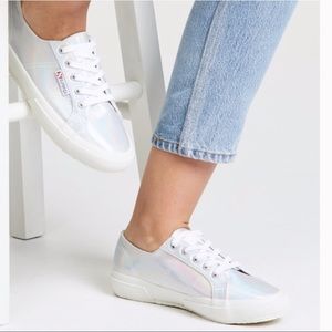 Superga Iridescent Hologram Silver Sneakers